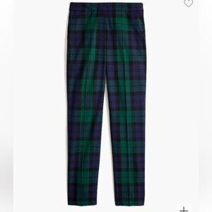 J.Crew Hayden Black Watch Plaid Pants | Size 12 Tall | High Rise
